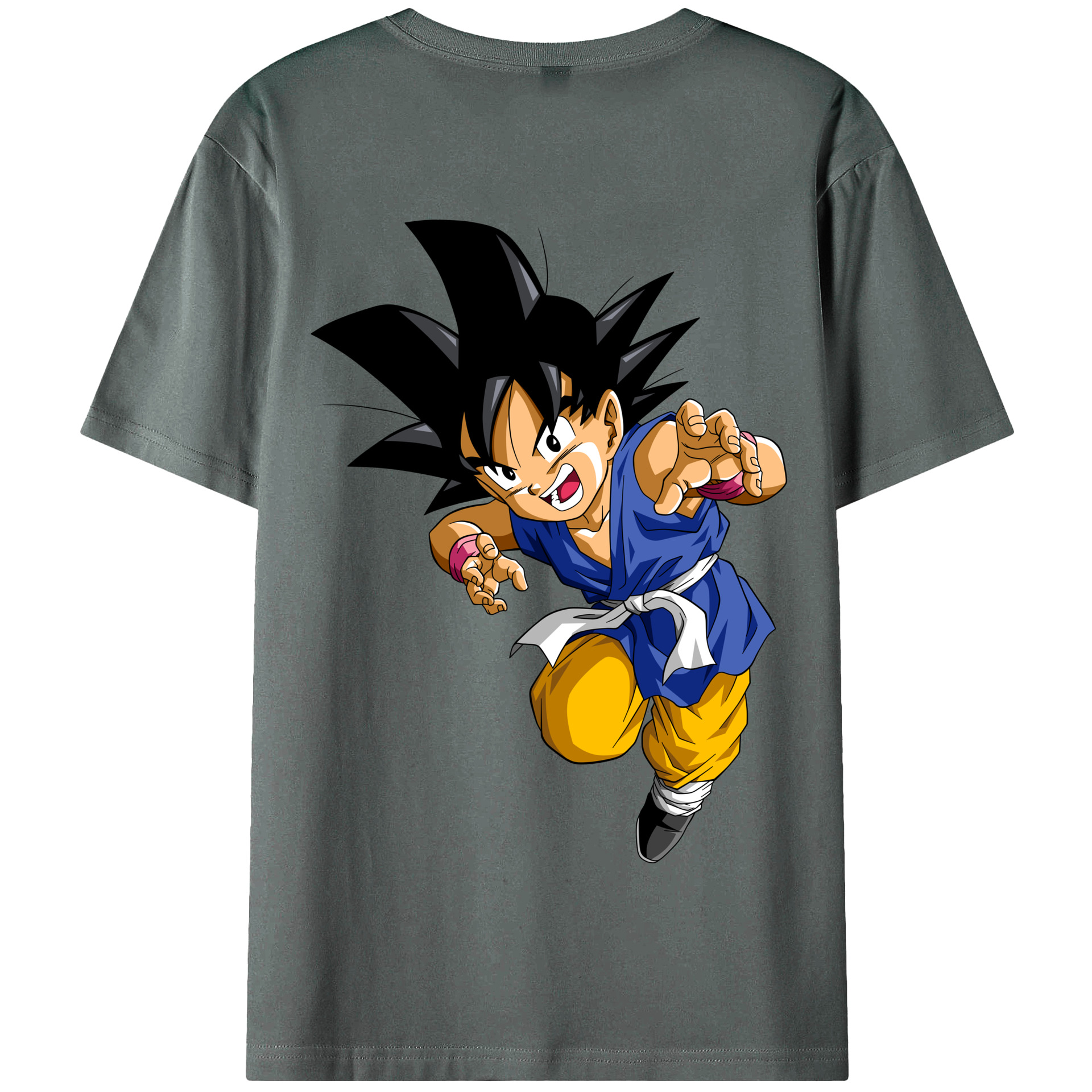 （画像用） ドラゴンボール 孫悟空（そん ごくう）Son Goku カカロット DRAGON BALL Kakarotto 綿100％半袖Tシャツ（背面プリント）